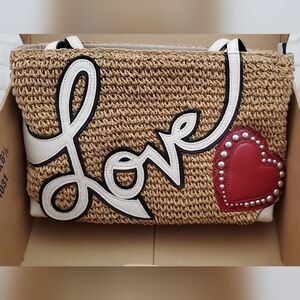 Brighton Love Story Straw Tote